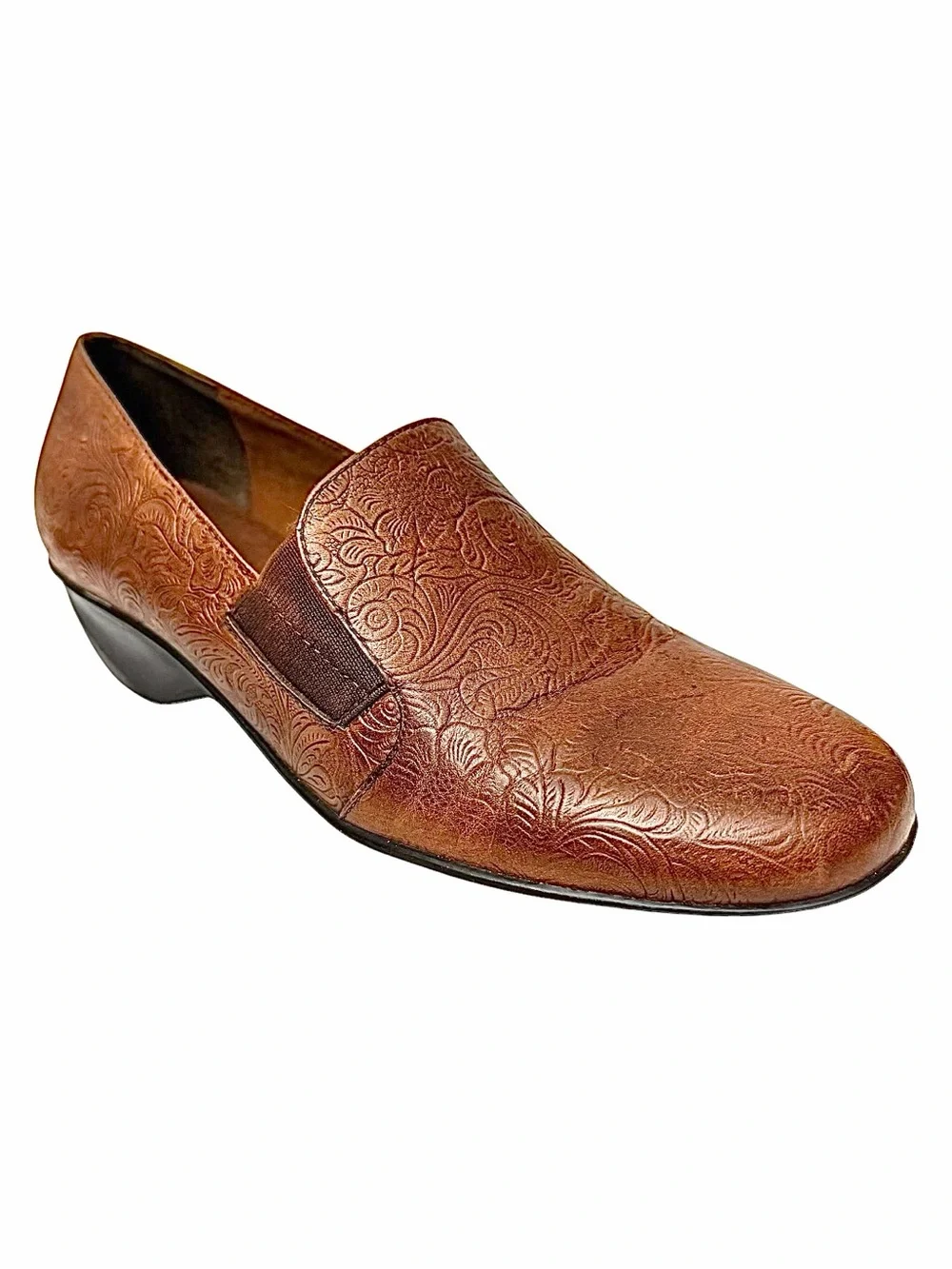 Walking Cradles Embossed Leather Clog Dress Loafers Women’s Size 7M Pre-Owned
